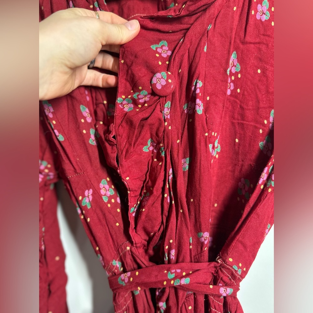 Handmade vintage Red Robe - Picture 2 of 6